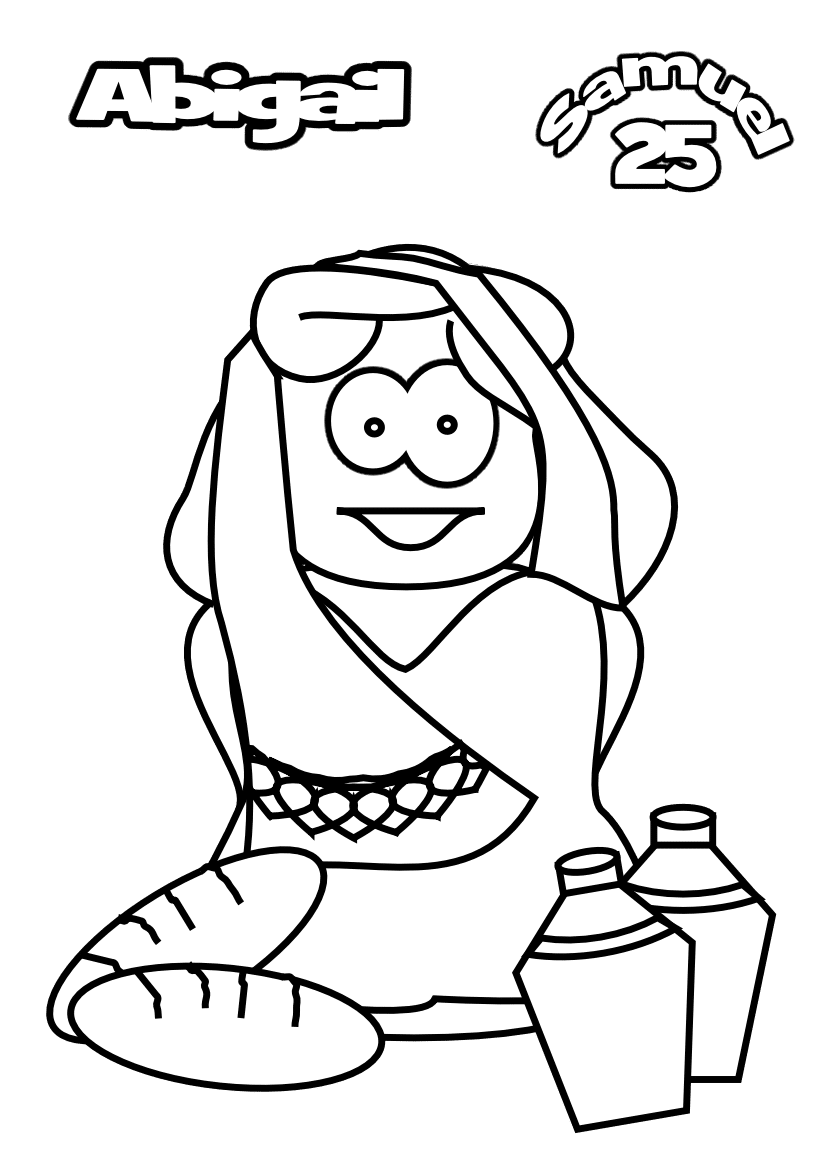 abigail and king david coloring pages - photo #4
