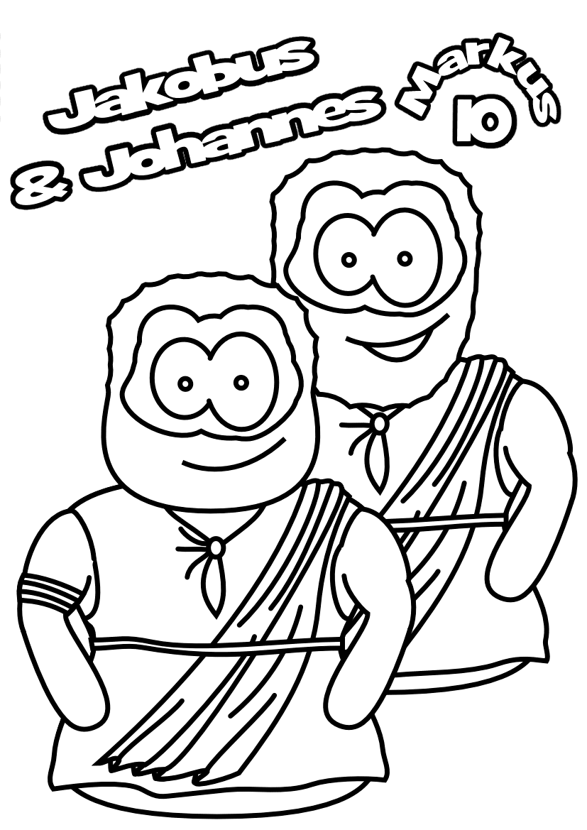 James And John With Jesus Coloring Pages 10