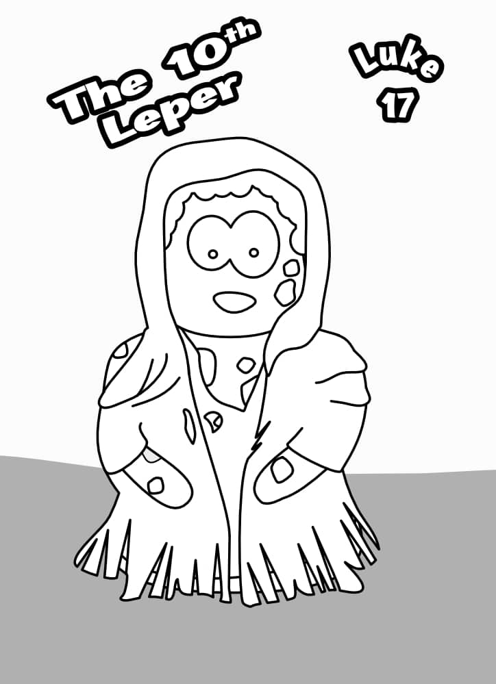10th leper colouring page
